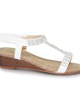 Load image into Gallery viewer, Lunar Reynolds Rhinestone Open Toe Wedge Sandal - Boutique on the Green