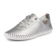 Load image into Gallery viewer, Lunar Shoes St Ives Leather Mock Lace Up Plimsol - Boutique on the Green
