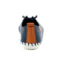 Load image into Gallery viewer, Lunar Shoes St Ives Leather Mock Lace Up Plimsol - Boutique on the Green