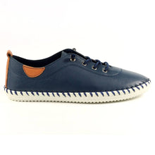 Load image into Gallery viewer, Lunar Shoes St Ives Leather Mock Lace Up Plimsol - Boutique on the Green
