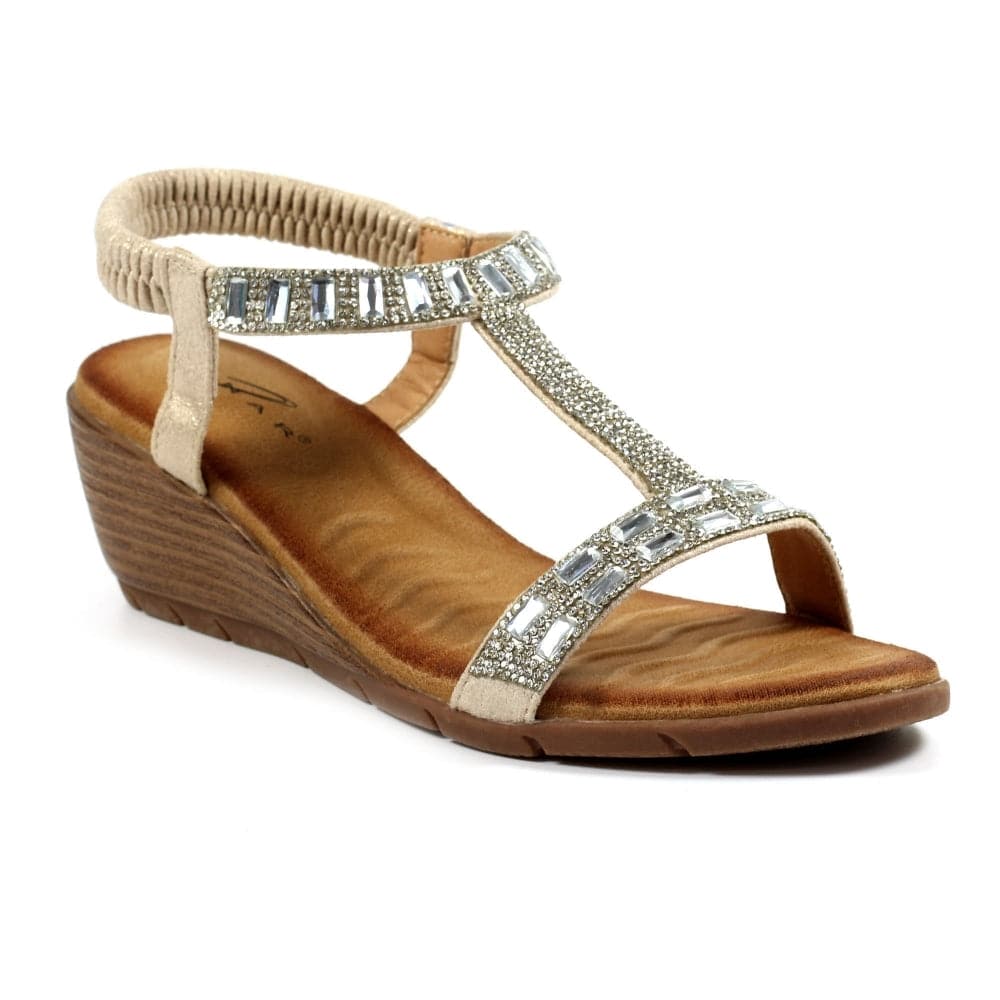 Diamante wedge sandals on sale