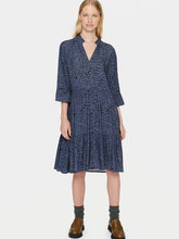 Load image into Gallery viewer, Saint Tropez EdaSZ Printed Elbow Fluted Sleeve Woven Tiered Hem Dress - Boutique on the Green