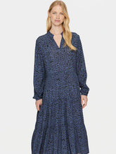 Load image into Gallery viewer, Saint Tropez EdaSZ Printed Long Sleeve Tiered Hem Woven Midi Dress - Boutique on the Green