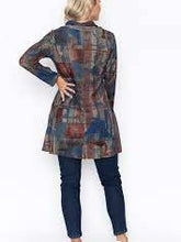 Load image into Gallery viewer, Orientique Ravenna Printed Cross Neck & Button Detail Tunic Dress - Boutique on the Green