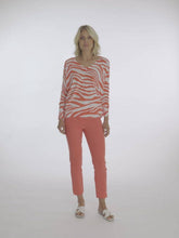 Load image into Gallery viewer, Pomodoro 100% Cotton Zebra Print Fine Knit Jumper - Boutique on the Green