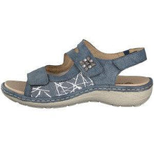 Load image into Gallery viewer, Remonte Blue Multi Velcro Strap & Stretch Comfort Sandal - Boutique on the Green