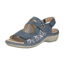 Load image into Gallery viewer, Remonte Blue Multi Velcro Strap & Stretch Comfort Sandal - Boutique on the Green