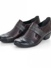 Load image into Gallery viewer, Remonte Leather Patchwork Strap Detail Heeled Shoe - Boutique on the Green