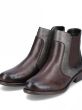 Load image into Gallery viewer, Remonte Leather Brown Cheslsea Boot Style With Moc Croc Trim - Boutique on the Green