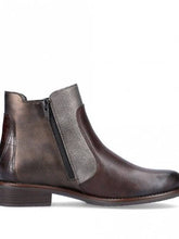 Load image into Gallery viewer, Remonte Leather Brown Cheslsea Boot Style With Moc Croc Trim - Boutique on the Green