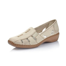 Load image into Gallery viewer, Rieker leather slip on cut out comfort shoe - Boutique on the Green