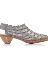 Load image into Gallery viewer, Rieker soft leather interweave slingback heel sandal - Boutique on the Green