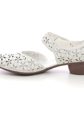Load image into Gallery viewer, Rieker Leather Punch Out Mary Jane Style Closed Toe Heeled Shoe - Boutique on the Green
