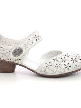 Load image into Gallery viewer, Rieker Leather Punch Out Mary Jane Style Closed Toe Heeled Shoe - Boutique on the Green