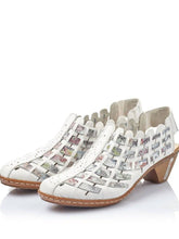 Load image into Gallery viewer, Rieker Soft Leather Interweave Slingback Closed Toe Heeled Shoe - Boutique on the Green