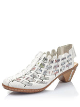 Load image into Gallery viewer, Rieker Soft Leather Interweave Slingback Closed Toe Heeled Shoe - Boutique on the Green