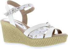 Load image into Gallery viewer, Adesso leather shimmer front twist wedge shoe - Boutique on the Green