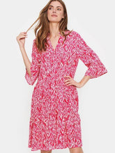 Load image into Gallery viewer, Saint Tropez Eda Elbow Fluted Sleeve Tiered Printed Dress - Boutique on the Green