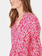 Load image into Gallery viewer, Saint Tropez Eda Elbow Fluted Sleeve Tiered Printed Dress - Boutique on the Green