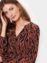 Load image into Gallery viewer, Saint Tropez Eda Long Sleeve Open Collar Printed Shirt - Boutique on the Green