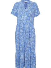 Load image into Gallery viewer, Saint Tropez Eda Ultramarine Leo Short Sleeve Tiered Printed Maxi Dress - Boutique on the Green
