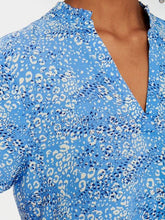 Load image into Gallery viewer, Saint Tropez Eda Ultramarine Leo Short Sleeve Tiered Printed Maxi Dress - Boutique on the Green