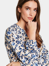 Load image into Gallery viewer, Saint Tropez Edasz Cream Backyard Floral Printed Long Sleeve Woven Shirt - Boutique on the Green
