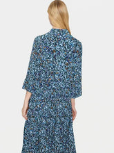 Load image into Gallery viewer, Saint Tropez EdaSZ Printed Elbow Fluted Sleeve Woven Tiered Hem Dress - Boutique on the Green