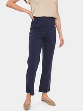 Load image into Gallery viewer, Saint Tropez KaileenSZ Navy Jersey Stretch Casual Trousers With Elastic Waist - Boutique on the Green