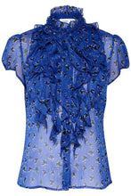 Load image into Gallery viewer, Saint Tropez LiljaSZ Printed Semi Sheer Multi Ruffle Front Button Through Woven Shirt Blouse - Boutique on the Green