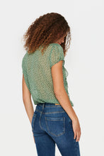 Load image into Gallery viewer, Saint Tropez LiljaSZ Printed Semi Sheer Multi Ruffle Front Button Through Woven Shirt Blouse - Boutique on the Green