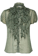 Load image into Gallery viewer, Saint Tropez LiljaSZ Printed Semi Sheer Multi Ruffle Front Button Through Woven Shirt Blouse - Boutique on the Green
