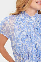 Load image into Gallery viewer, Saint Tropez LiljaSZ Printed Semi Sheer Multi Ruffle Front Woven Shirt Blouse - Boutique on the Green