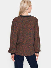Load image into Gallery viewer, Saint Tropez Pen Leopard Print Jersey Stretch Sweatshirt - Boutique on the Green