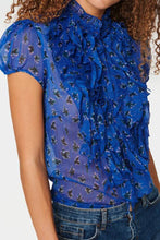 Load image into Gallery viewer, Saint Tropez LiljaSZ Printed Semi Sheer Multi Ruffle Front Button Through Woven Shirt Blouse - Boutique on the Green