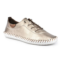 Load image into Gallery viewer, Lunar Shoes St Ives Leather Mock Lace Up Plimsol - Boutique on the Green