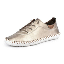 Load image into Gallery viewer, Lunar Shoes St Ives Leather Mock Lace Up Plimsol - Boutique on the Green