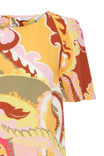 Load image into Gallery viewer, B Young Joella Printed Short Sleeve Drawstring Waist Round Neck Tunic Style Dress - Boutique on the Green