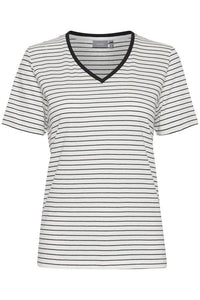 BYoung V-Neck Thin Stripe T-shirt
