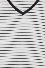 Load image into Gallery viewer, BYoung V-Neck Thin Stripe T-shirt
