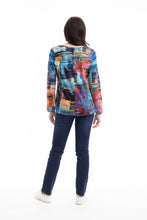 Load image into Gallery viewer, Orientique Night Boats V Neck Long Sleeve Jersey Cotton T-Shirt 23013 - Boutique on the Green 
