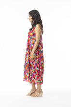 Load image into Gallery viewer, Orientique Peru Printed Organic Cotton Sleeveless Bubble Woven Dress 71599 - Boutique on the Green 
