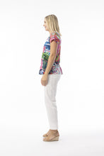 Load image into Gallery viewer, Orientique Scooter Printed Contemporary V Neck Short Sleeve Organic Cotton Jersey T-Shirt 23098S - Boutique on the Green 
