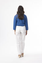 Load image into Gallery viewer, Orientique Blue Essentials Organic Cotton Kintted Tie Shrug 1315 - Boutique on the Green 
