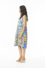 Load image into Gallery viewer, Orientique Okayama printed reversible 2-in-1 organic cotton shift dress with vibrant patterns and comfortable fit.
