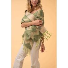Load image into Gallery viewer, Powder Melia Zig Zag Patterned Cosy Scarf - Olive - Boutique on the Green 
