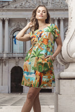 Load image into Gallery viewer, Orientique Guatemala organic cotton reversible 2-in-1 shift dress, showcasing vibrant colors and lightweight fabric.

