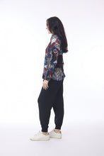 Load image into Gallery viewer, Orientique Benin Multi Patch Cowl Neck Stretch Jersey Tunic 62794
