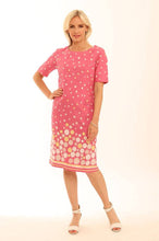 Load image into Gallery viewer, Pomodoro Graduated Mix Spot Border Print Linen Mix Dress - Boutique on the Green 
