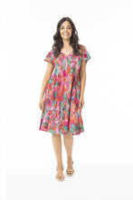 Load image into Gallery viewer, Orientique Sao Paulo Printed Easy Fit Organic Cotton Crinkle Woven Dress 30213 - Boutique on the Green 
